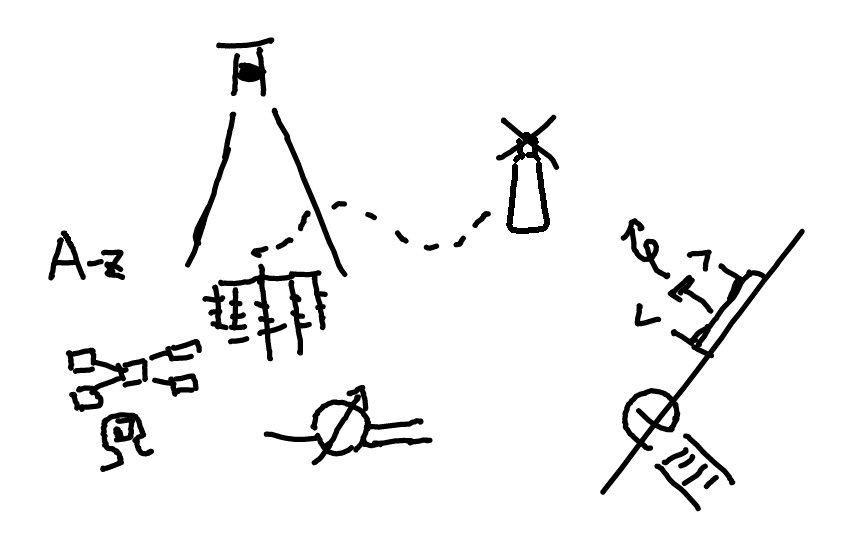 some graphical elements doodled on the wall